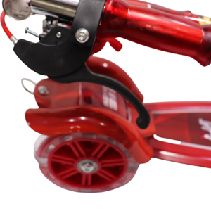 اسکوتر سه چرخ ژله ای چراغ دار قرمز طرح دختر کفشدوزکی-اسباب بازی